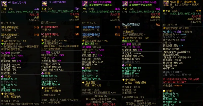 DNFJU38805DNF端游账号详情图6